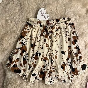 Cow-print Presley Texas Skirt NWT
